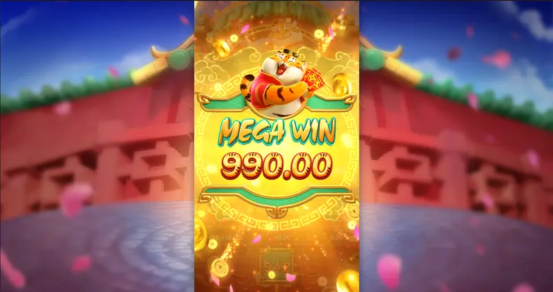 Fortune Tiger Feature ativado — re-spins com símbolos travados na grade 3x3
